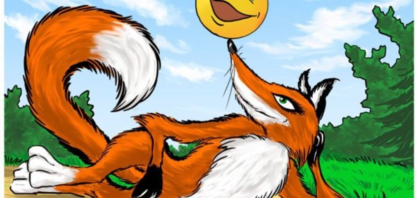 Колобок у лисы