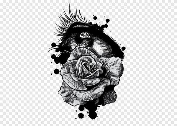 Графика розы черно белые