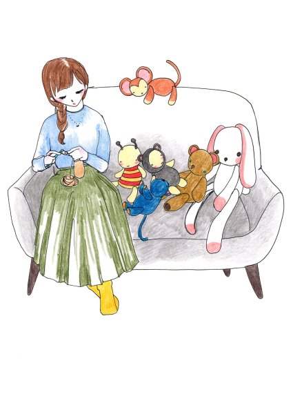 Иллюстрации вязальщица