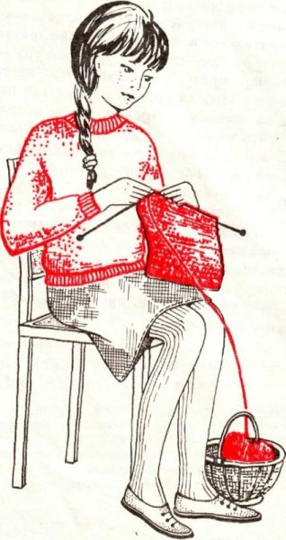 Правильная поза для вязания