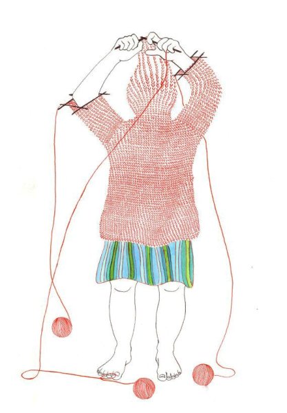 Вязальщица рисунок