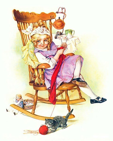 Рукодельница иллюстрация