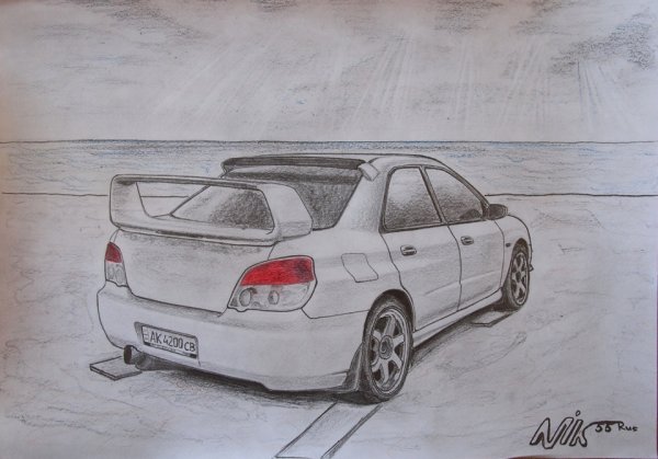 Субару Импреза WRX STI 2004 рисунок