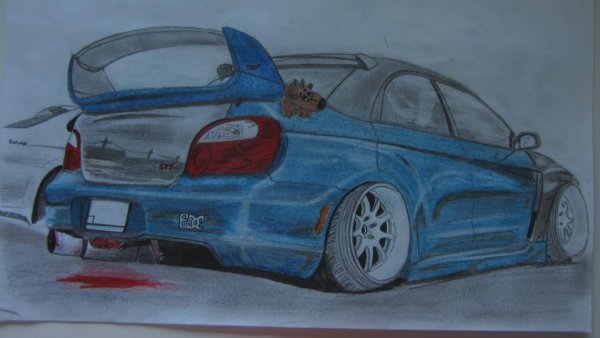 Subaru Impreza WRX STI 2003 рисовать