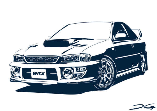 Subaru Impreza WRX STI вектор