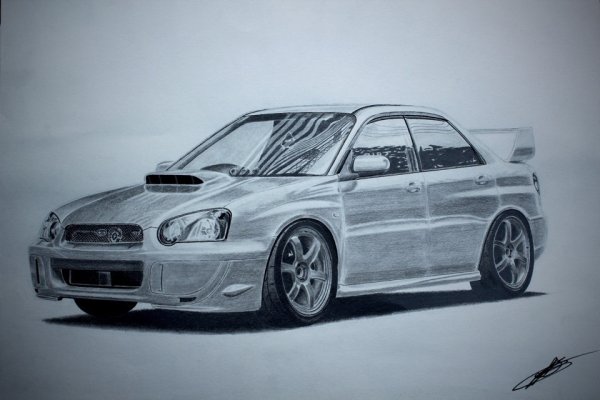 Субару Импреза WRX карандашом