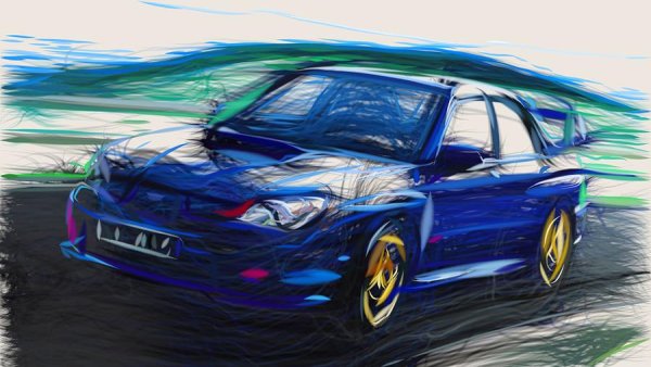 Субару WRX STI 2007 скетч