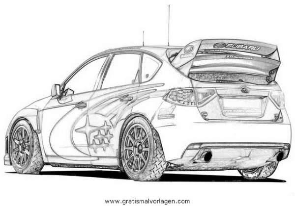 Subaru Impreza WRX раскраска