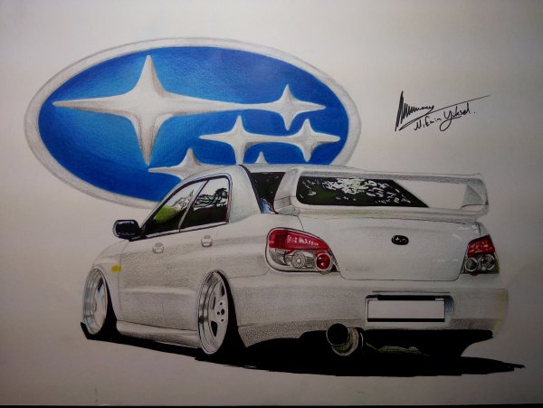 Рисунок машины Субару