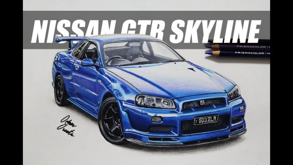 Nissan GTR 34 draw