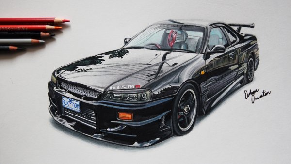 Nissan Skyline r34 draw