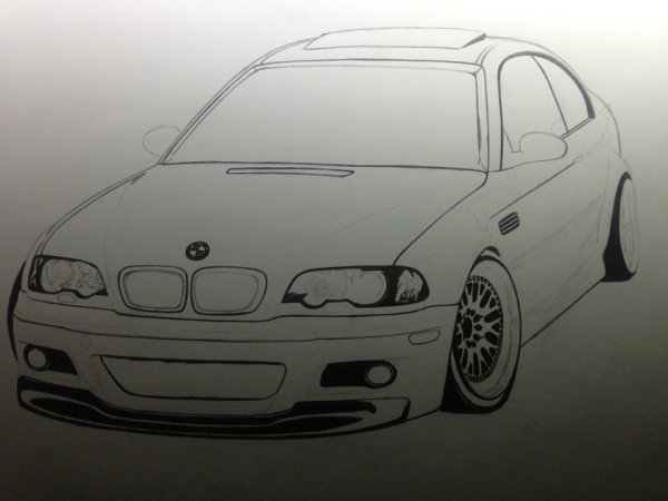 БМВ м3 е46 карандашом