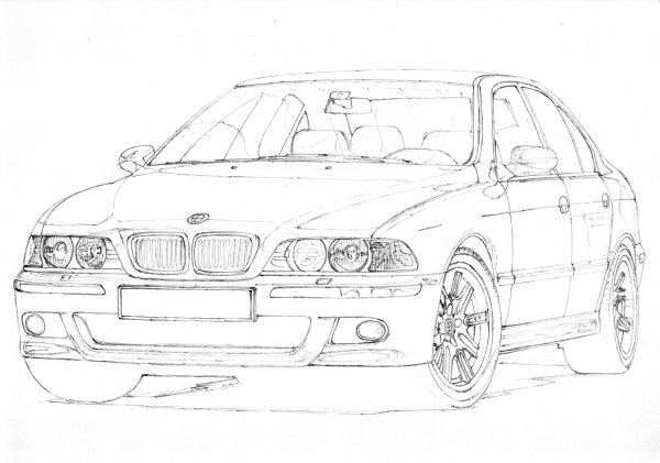 BMW e39 рисунок