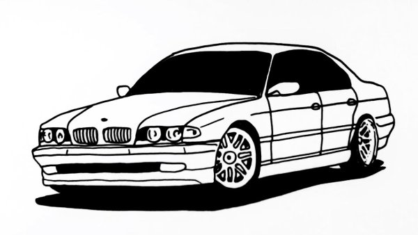 Раскраска БМВ е38 750i