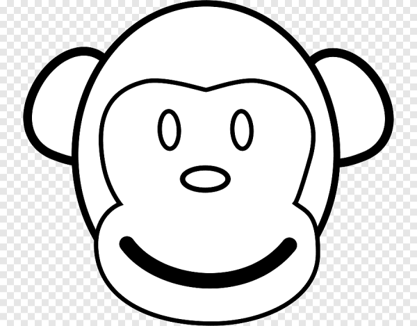 Мордочка обезьянки раскраска