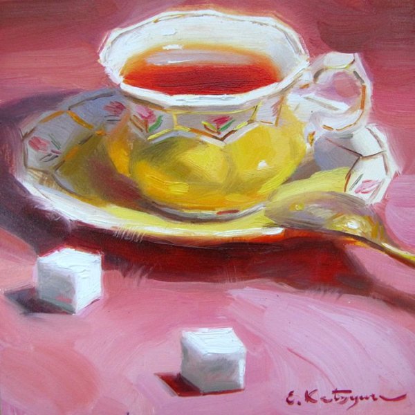 Елена Кацура чай картины