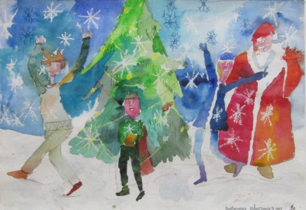 Рисование новогодний карнавал