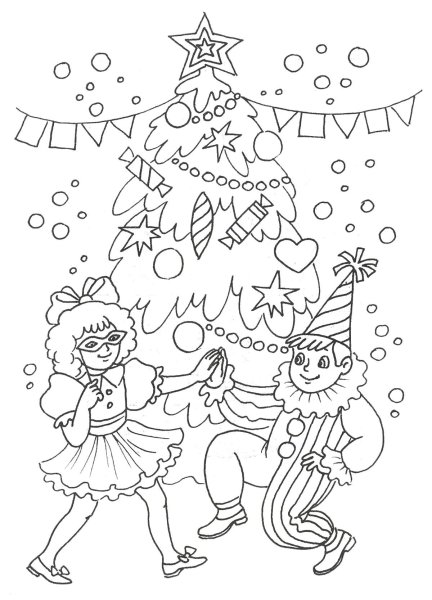 Новогодний маскарад иллюстрации