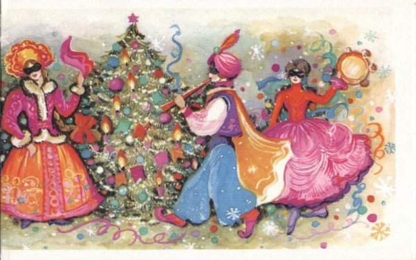 Новогодний карнавал рисунки детей