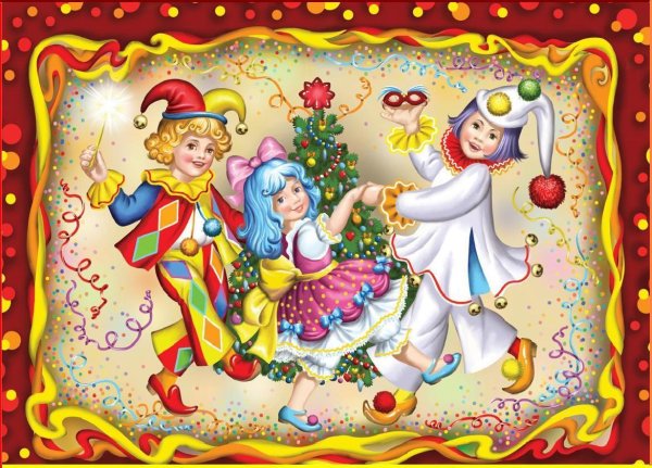 Новогодний карнавал живопись
