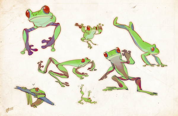 Анимационные лягушки