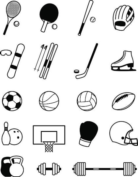 Трафарет спортивного инвентаря