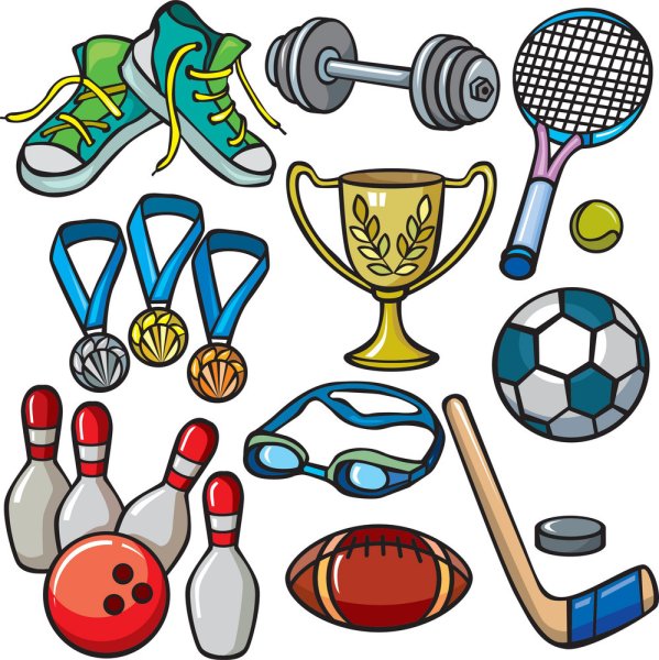 Спортивный инвентарь для фотошопа