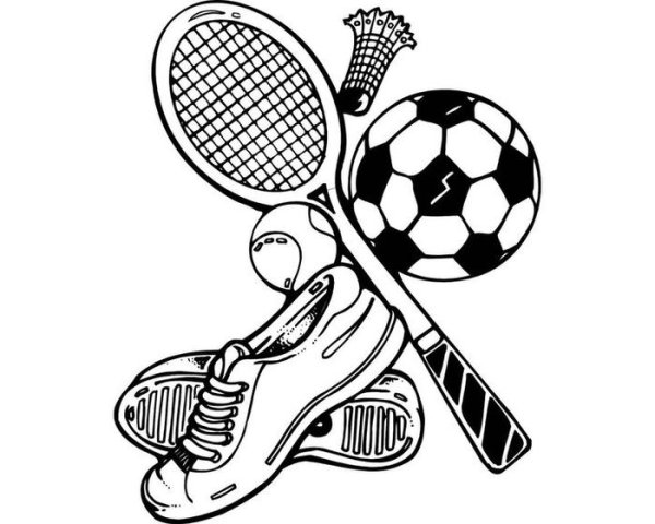 Спортивный инвентарь мультяшный