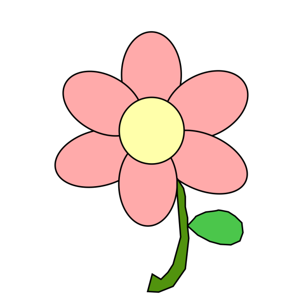 Розовые цветочки рисунок