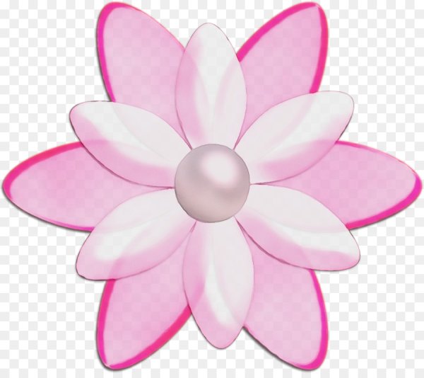 Розовые цветы мультяшные