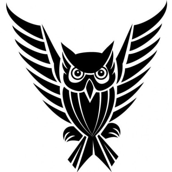 Сова стилизованная силуэт