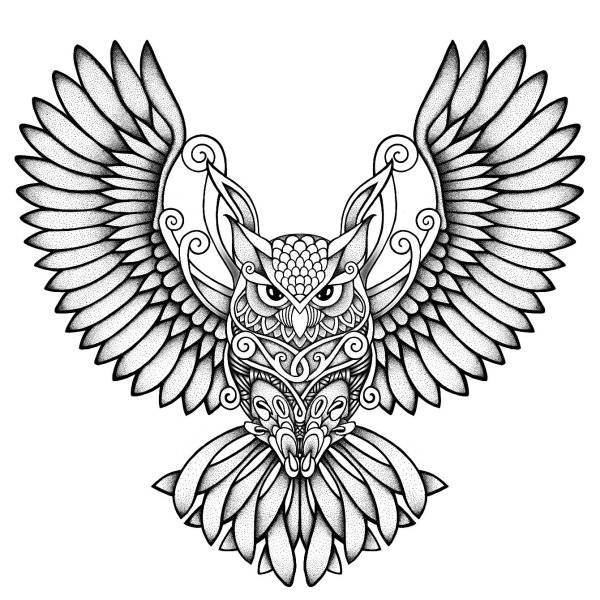 Сова схематично