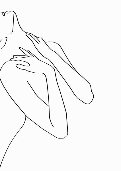 Девушка одной линией