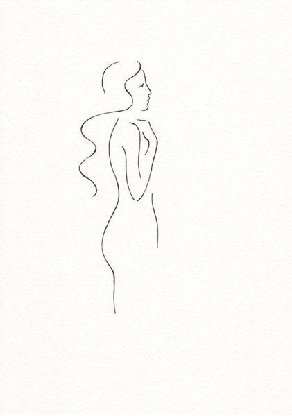 Силуэт набросок