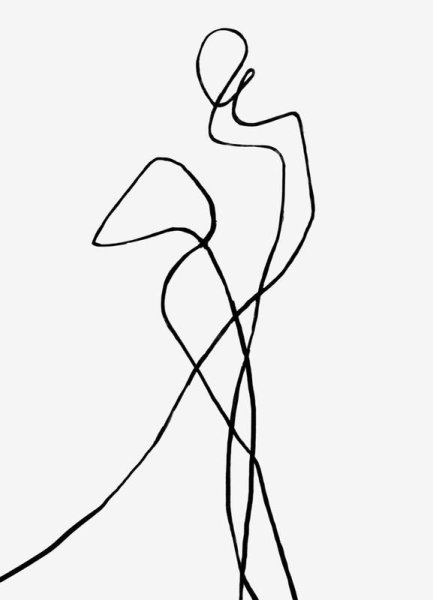 Очертания лица девушки