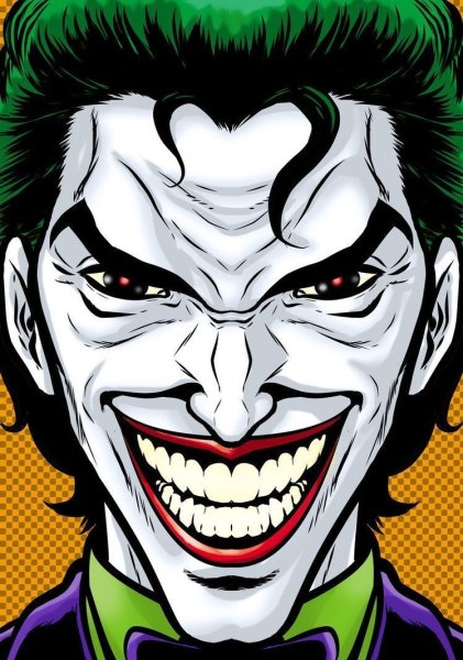 Тату Джокер глаза и улыбка