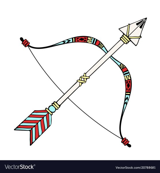 Мультяшный лук и стрелы