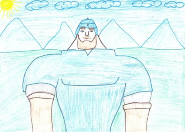 Картина Илья Муромец поэтапно