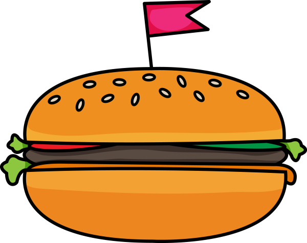 Бургер карандашом