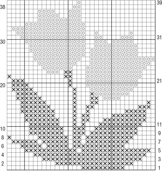 Теневые узоры для вязания