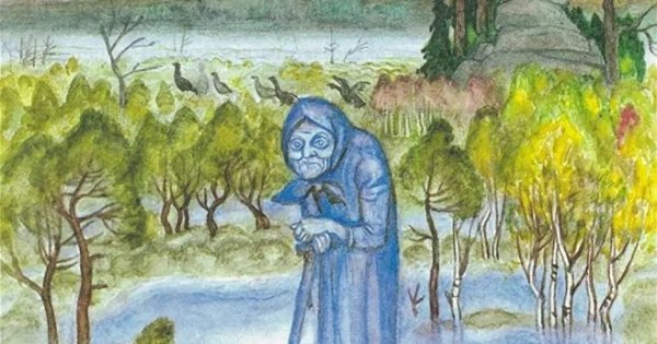 Иллюстрация к сказке Синюшкин колодец