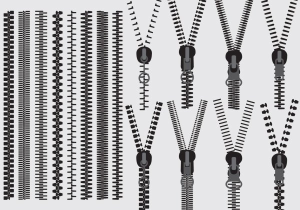 Текстура молнии для одежды