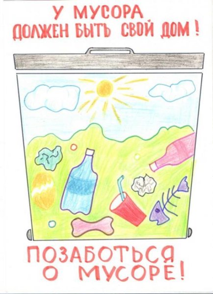 Мы против мусора плакат