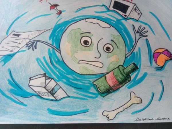 Конкурс рисунков мусора