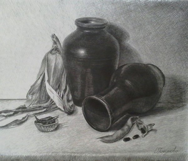 Тематический натюрморт Графика