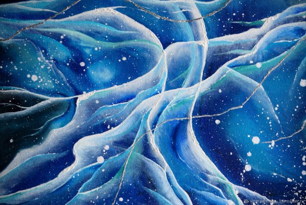 Абстрактный зимний пейзаж