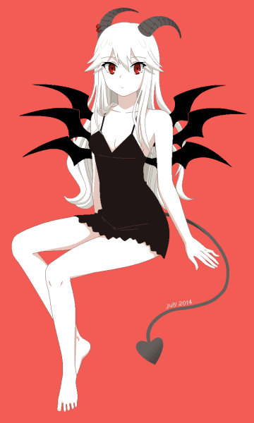 Аниме демон альбинос девушка