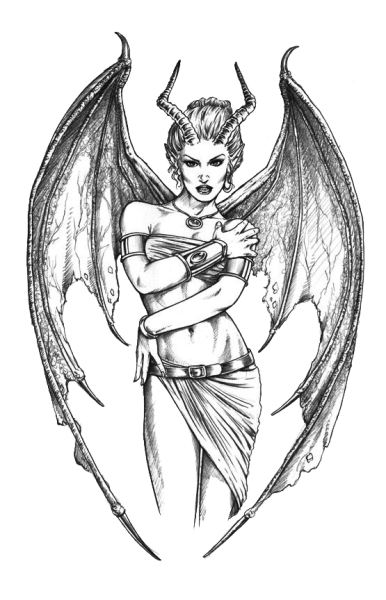 Суккуб карандашом