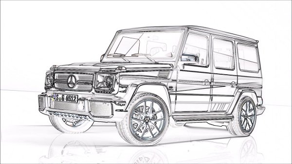 Раскраска Мерседес Гелендваген g63 AMG