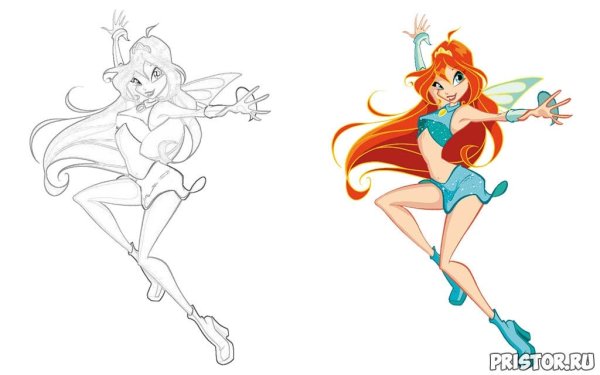 Блум Винкс раскраска цветная